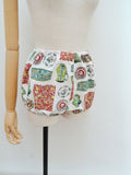 1950s Novelty print swim set - Extra small Small