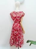 1950s Nylon full skirt dress - Large