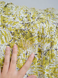 1950s Chartreuse leaf print cotton skirt - Extra small