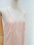 1940s Floral rayon slip/nightdress - Small Medium