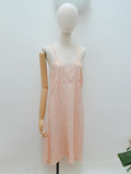 1940s Floral rayon slip/nightdress - Small Medium