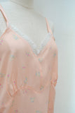 1940s Floral rayon slip/nightdress - Small Medium