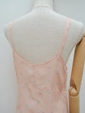 1940s Floral rayon slip/nightdress - Small Medium