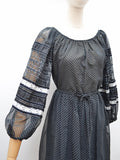 1970s Balloon sleeve dress - Medium Large