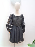 1970s Balloon sleeve dress - Medium Large