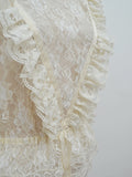 1980s Victoriana lace blouse - Medium