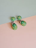 1930s 40s Carved Galalith drop earrings