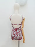 1940s Pointed trim swimsuit - Small Medium