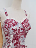 1940s Pointed trim swimsuit - Small Medium