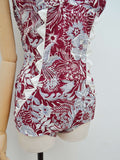 1940s Pointed trim swimsuit - Small Medium