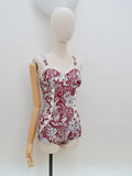 1940s Pointed trim swimsuit - Small Medium