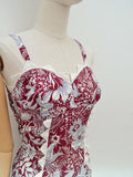 1940s Pointed trim swimsuit - Small Medium