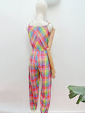 1980s Lace up front jumpsuit - Extra small Small