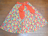 1950s Fruit print cotton Sportaville skirt - Extra Small