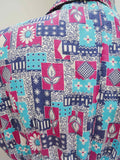1940s Printed cotton dress - Small Medium