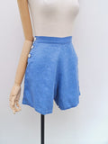 1930s Linen sailor style shorts - Extra small Small