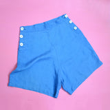 1930s Linen sailor style shorts - Extra small Small