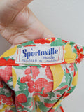 1950s Fruit print cotton Sportaville skirt - Extra Small