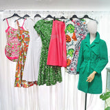 1950s Bright printed full skirt cotton sundress - Large Extra Large