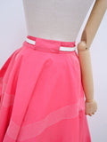 1950s Embroidered full circle skirt - Medium Large