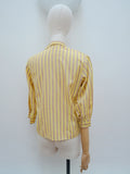 1950s 60s Bow neck day blouse - Small