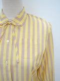 1950s 60s Bow neck day blouse - Small