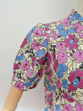 1930s Cotton printed blouse - Extra small