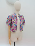 1930s Cotton printed blouse - Extra small