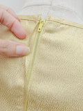 1960s Gold Lamé dress with pockets - Small