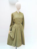 1940s Scalloped front wool coat - Small Medium