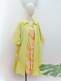1950s Sherbert stripe cotton dress - Extra small