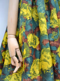 1950s Floral halterneck party dress - Small