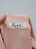 1940s Embroidered crepe dress - Extra small