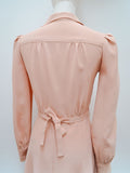 1940s Embroidered crepe dress - Extra small