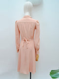 1940s Embroidered crepe dress - Extra small