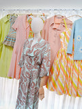1950s Sherbert stripe cotton dress - Extra small