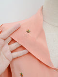 70s does 40s Embroidered silk blouse - Medium