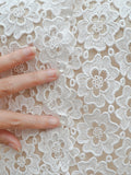 1950s White lace day blouse - Small