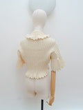 1930s Knitted bolero / bedjacket - Extra small