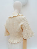 1930s Knitted bolero / bedjacket - Extra small