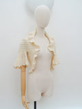 1930s Knitted bolero / bedjacket - Extra small