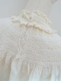 1930s Smocked rayon blouse - Small Medium