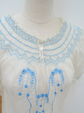1930s Smock folk blouse - Small