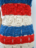 1960s Crocheted stripe dress - Extra small