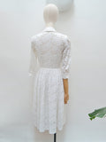 1950s Lace shirtwaister dress - Extra Small