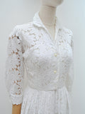 1950s Lace shirtwaister dress - Extra Small