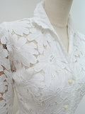 1950s Lace shirtwaister dress - Extra Small
