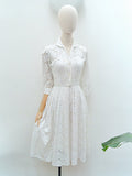 1950s Lace shirtwaister dress - Extra Small