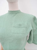 1930s Wool sweater top with pocket- Extra small Small