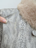 1960s 70s Snakeskin print vinyl raincoat - Small